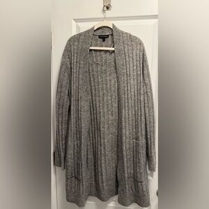 Banana Republic Heather Gray Ribbed Cardigan